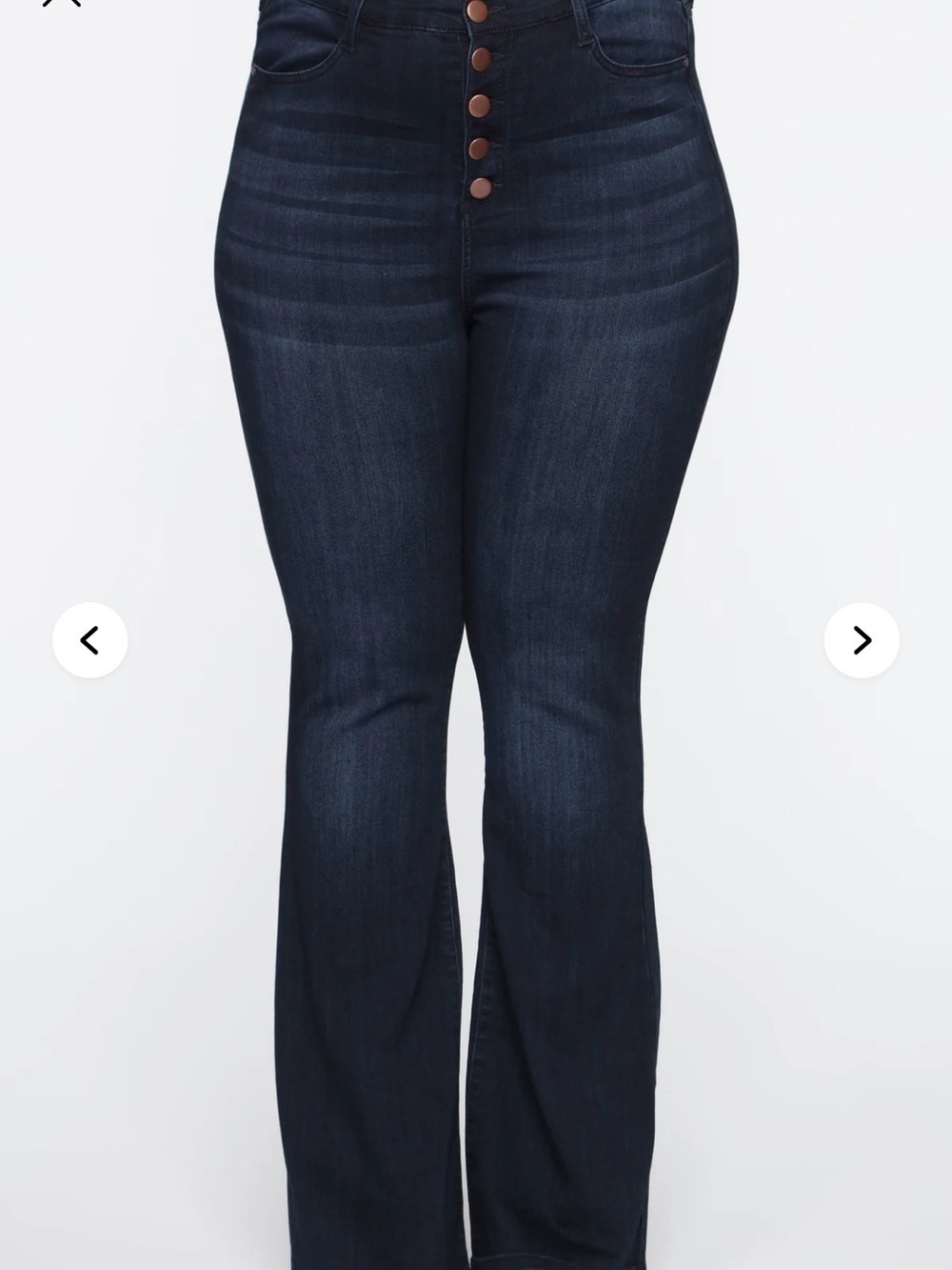 Fashionnova Dark Wash Flare Jeans - 16 Plus